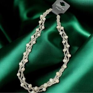 Twisted Torsade Freshwater Pearl Necklace: White